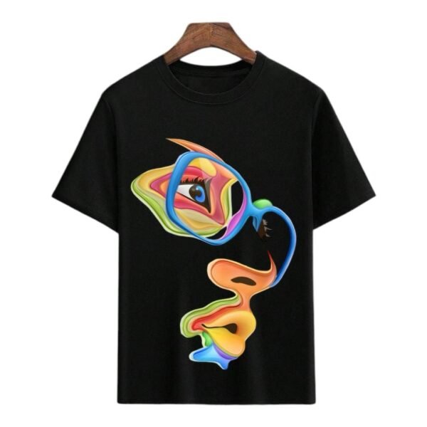 Men's black T-shirt neon muse 100% pure cotton for ultimate comfort